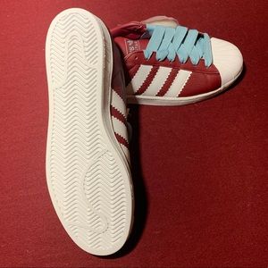 Adidas Mens Superstar Shoes Burgundy NWT sz11